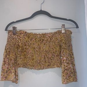 vintage havana floral kids smocked top